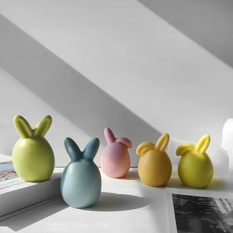 

Easter Egg Silicone Mold DIY Bunny Candle Rabbit Plaster Ornament Moulds Handmade Soap Candle Mold
