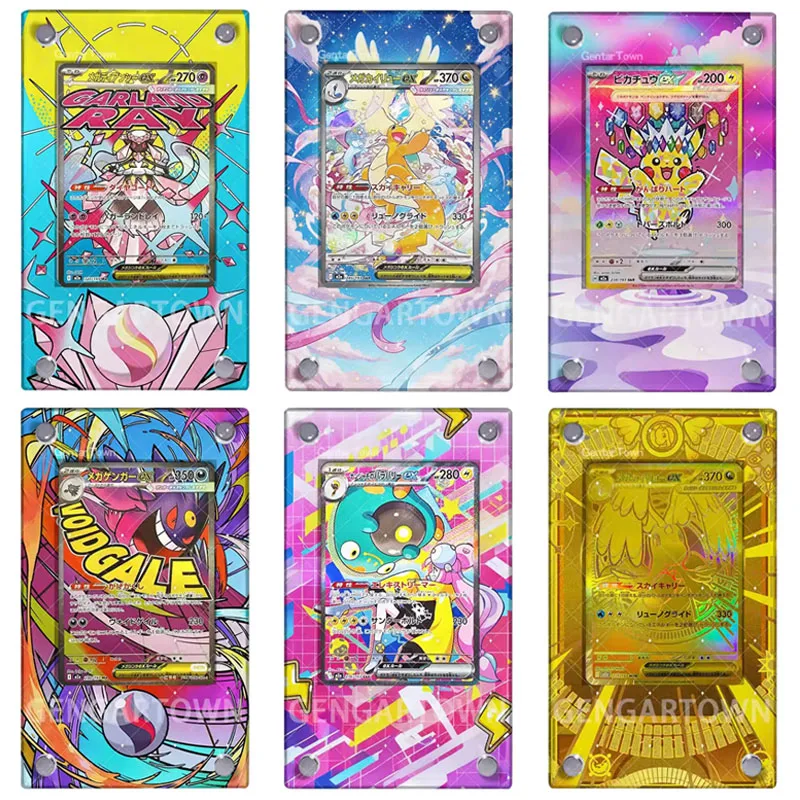 

Новый карманный монстр Best Wishes, подставка для карточек PTCG, игровая коллекционная карта Dragonite Белибolt Gengar, кирпичная фоторамка, игрушка