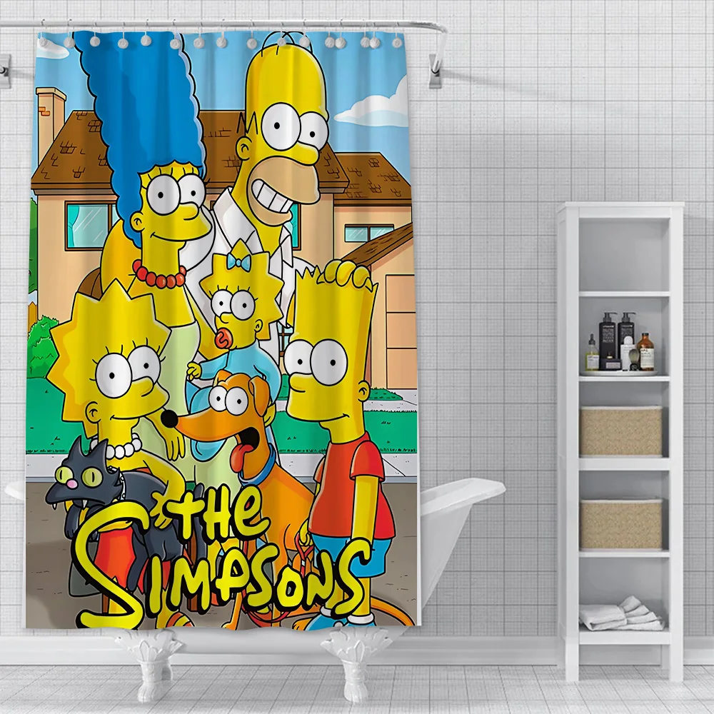 Shower For S-Simpsonss Curtain Waterproof Polyester Fabric Paint Colorful Bath Curtains Home Bathroom Decor Curtain With Hook