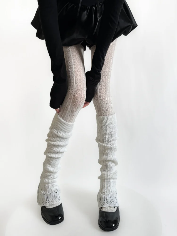 Lolita Vintage Hollow Out Pantyhose Sculpted Mesh Women Stockings Spring Sexy Lace Tights For High Elastic Engraved Socks Thin