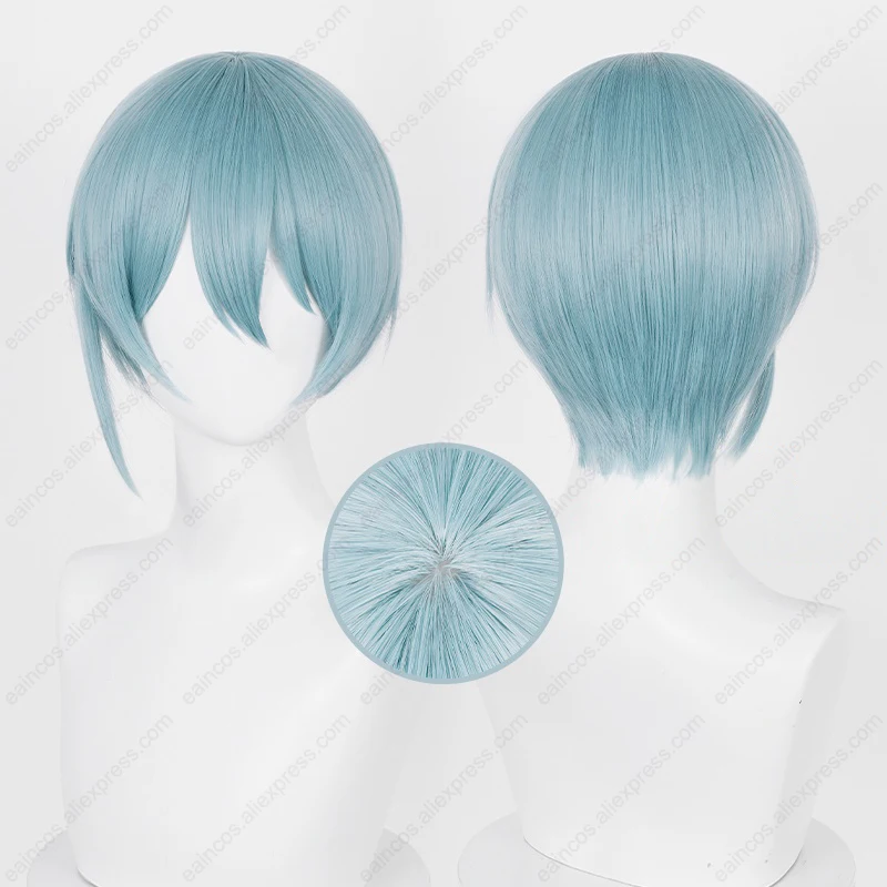 Anime Hiori Yo Cosplay Perücke 28 cm Hellblau Kurze Perücken Hitzebeständige Synthetische Haar Halloween Party – Detail 2