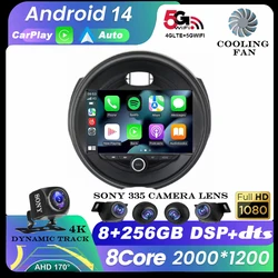 Android 14 Car Radio For BMW MINI COOPER F54 F55 F56 F60 2015 - 2019 WIFI 4G Multimedia Stereo Player QLED Wireless Auto Carplay