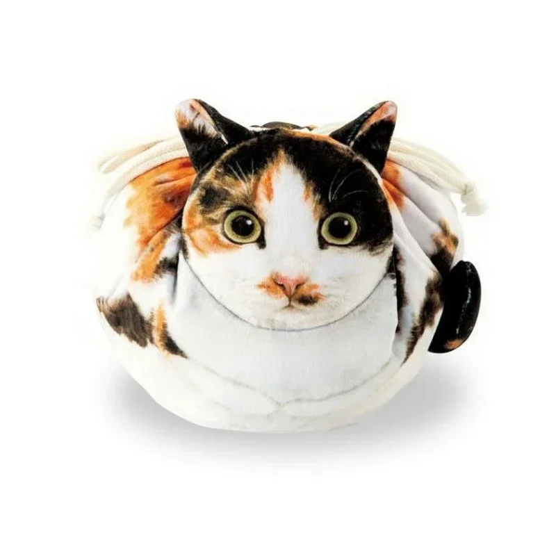 Kosmetik-Aufbewahrungstasche in Katzenform, niedliche Make-up-/Hautpflege-Organizer-Tasche in Reisegröße mit Kordelzugverschluss, Geschenktasche für Katzenliebhaber – Detail 7