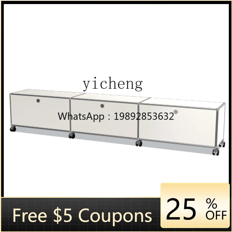 

ZZC - Vintage Metal Bedroom Mid-Ancient Simple Stainless Steel Side Cabinet Floor Cabinet Bedside Table