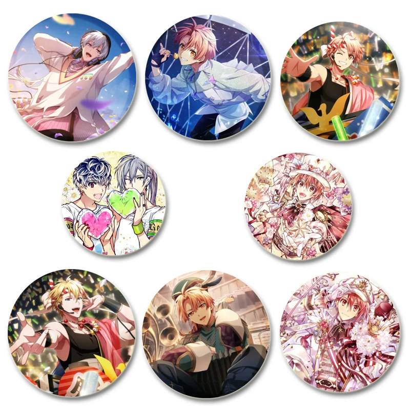 Anime IDOLiSH7 Badge Izumi Iori IZUMI MITSUKI Nikaido Yamato Yotsuba Tamaki Pins Cartoon Badge Backpack Hat Jewelry Accessories