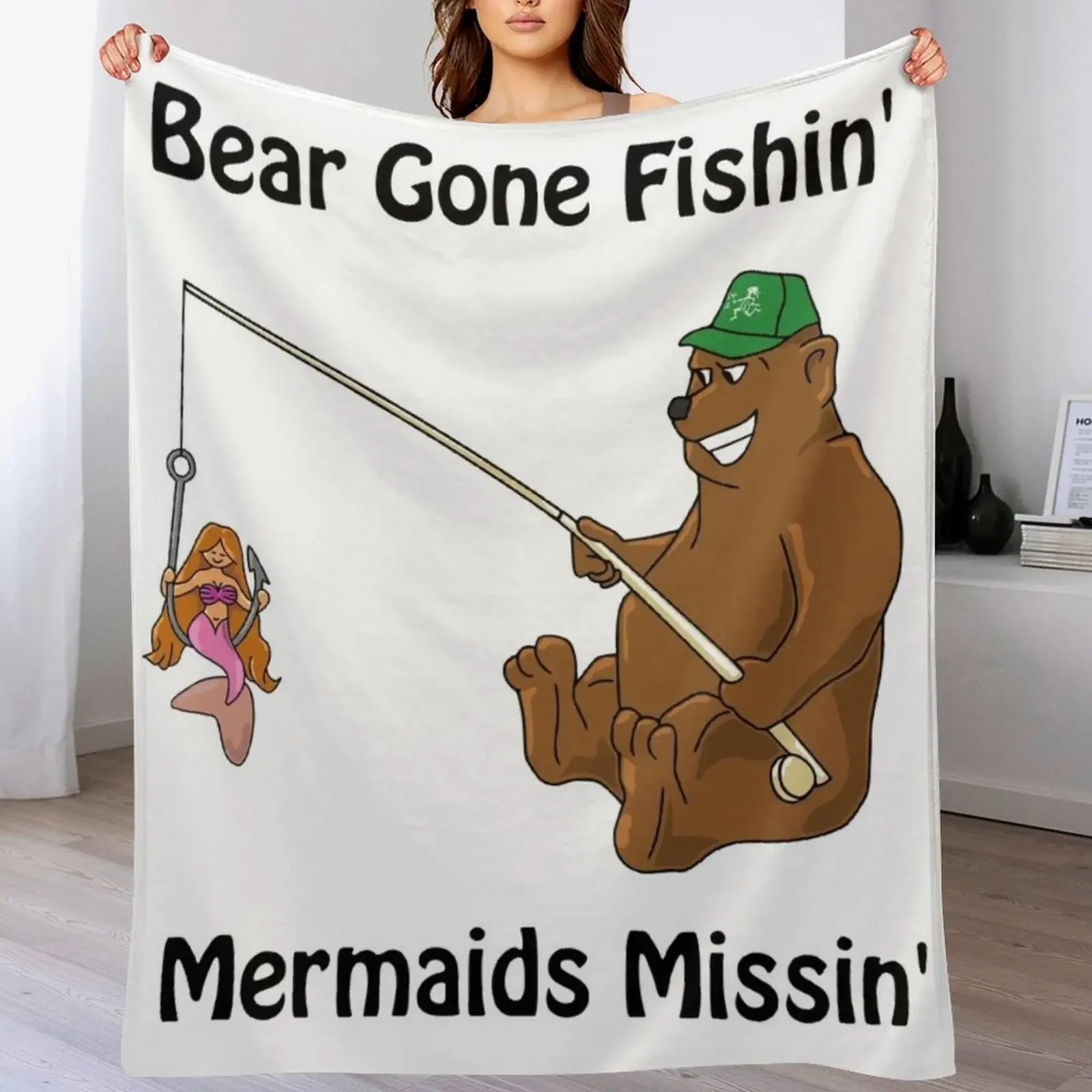 

Bear's Gone Fishin' Widespread Panic Throw Blanket Thermals For Travel Stuffeds Extra Large Throw Thermal Blankets