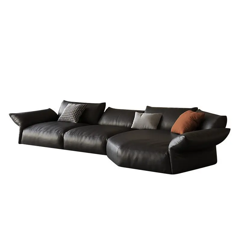 

Sofa Italian minimalist living room large flat leather