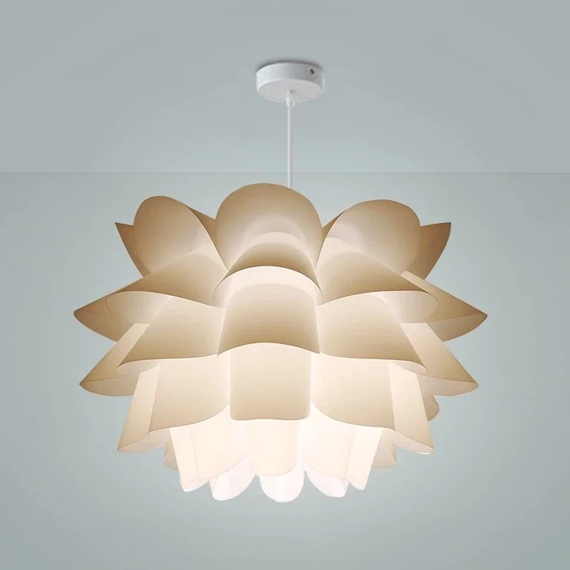 

Lotus Chandelier Ceiling Pendant DIY Puzzle Lights Modern Lamp Shade for North European Style Room Decoration