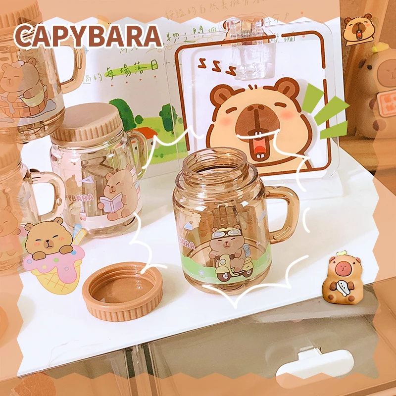 Kawaii لوازم مكتبية بار المعلم الملحقات المدرسة مفيدة لطيف كابيبارا كوب براية اللوازم المدرسية الجمالية
