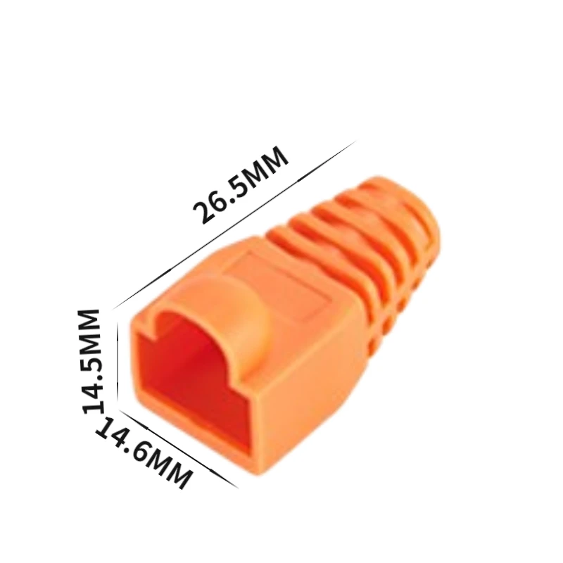 Rede De Computador Adaptador De Internet, Bainha De Cabeça De Cristal, RJ45, CAT.6, CAT.5E, S8P8C, 100Pcs