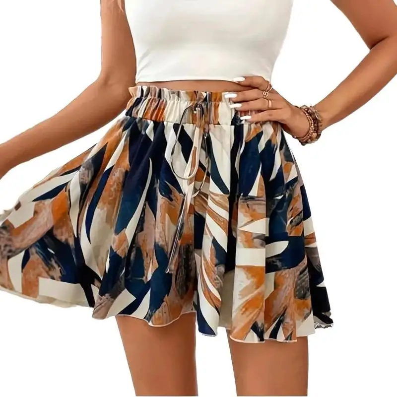 SURI Floral Print High Waist Shorts Casual Elastic Waist Beach Vacation Daily Fashion Bottoms Women's Shorts Spring Summer