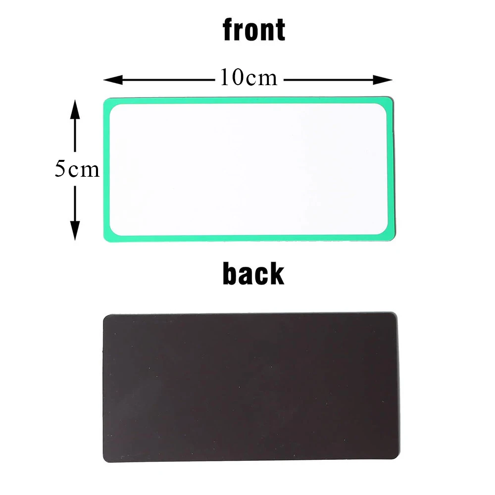 20pcs/set 5x10cm Magnetic Name Tags Erasable Label Reusable Write Magnets Versatile Stickers for Whiteboard Classroom Blackboard