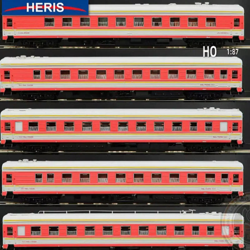 HO 1:87 Scale HERIS CA24 RW24 Train Model Static Collectible Toy Holiday Gift Scene Decoration