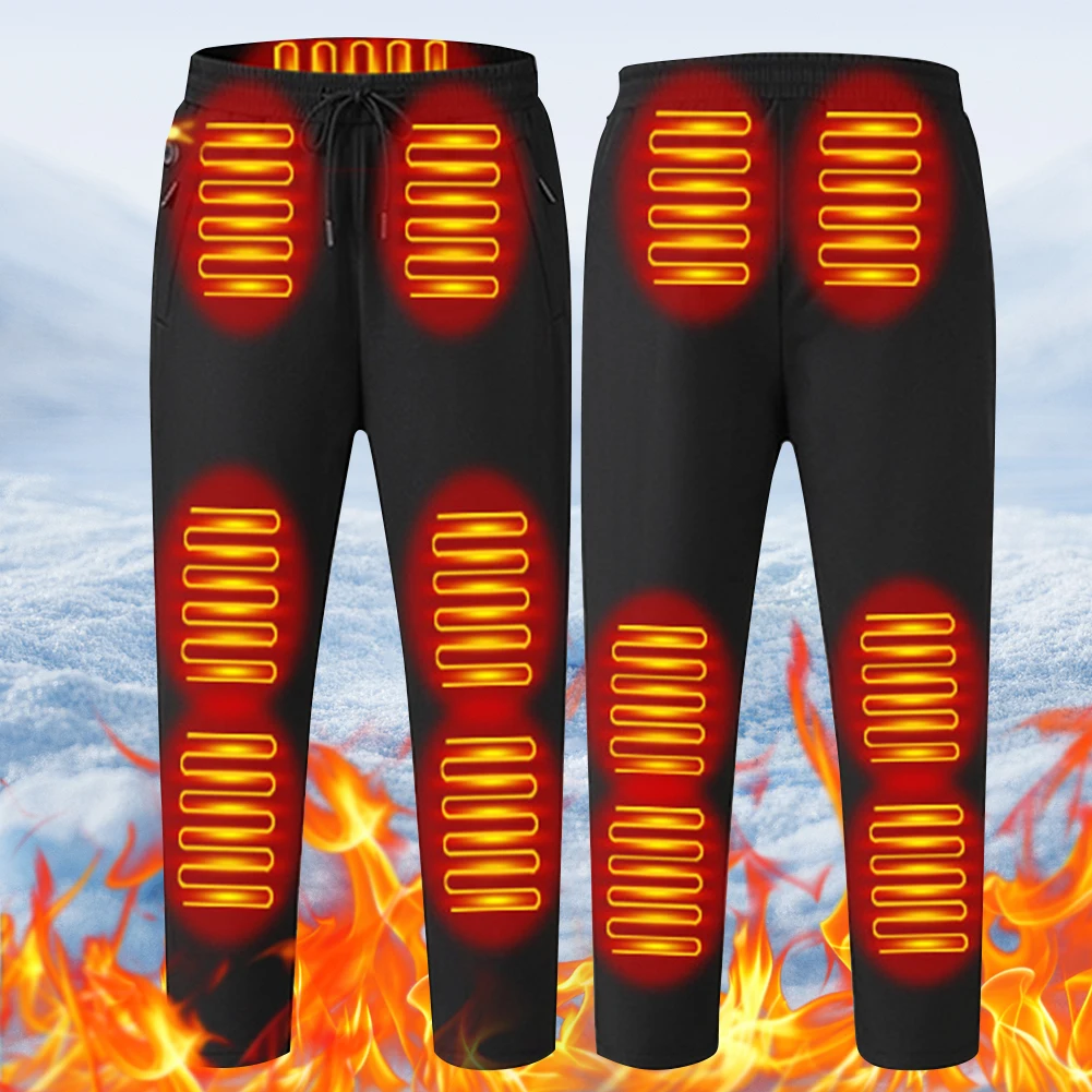 Heating Pants for Men Women 12 Heating Zone Waterproof Pants 3 Temperature Mode Heated Trousers for Skiing Fishing Motorcycle