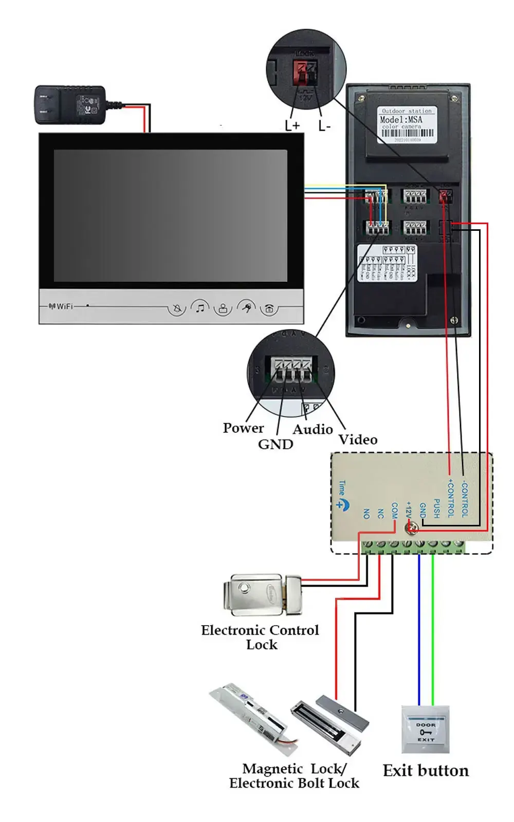 9 inch Monitors 2/3/4 Apartment/Family Video Door Phone Intercom System Wide angle Doorbell Waterproof Camera Access Control