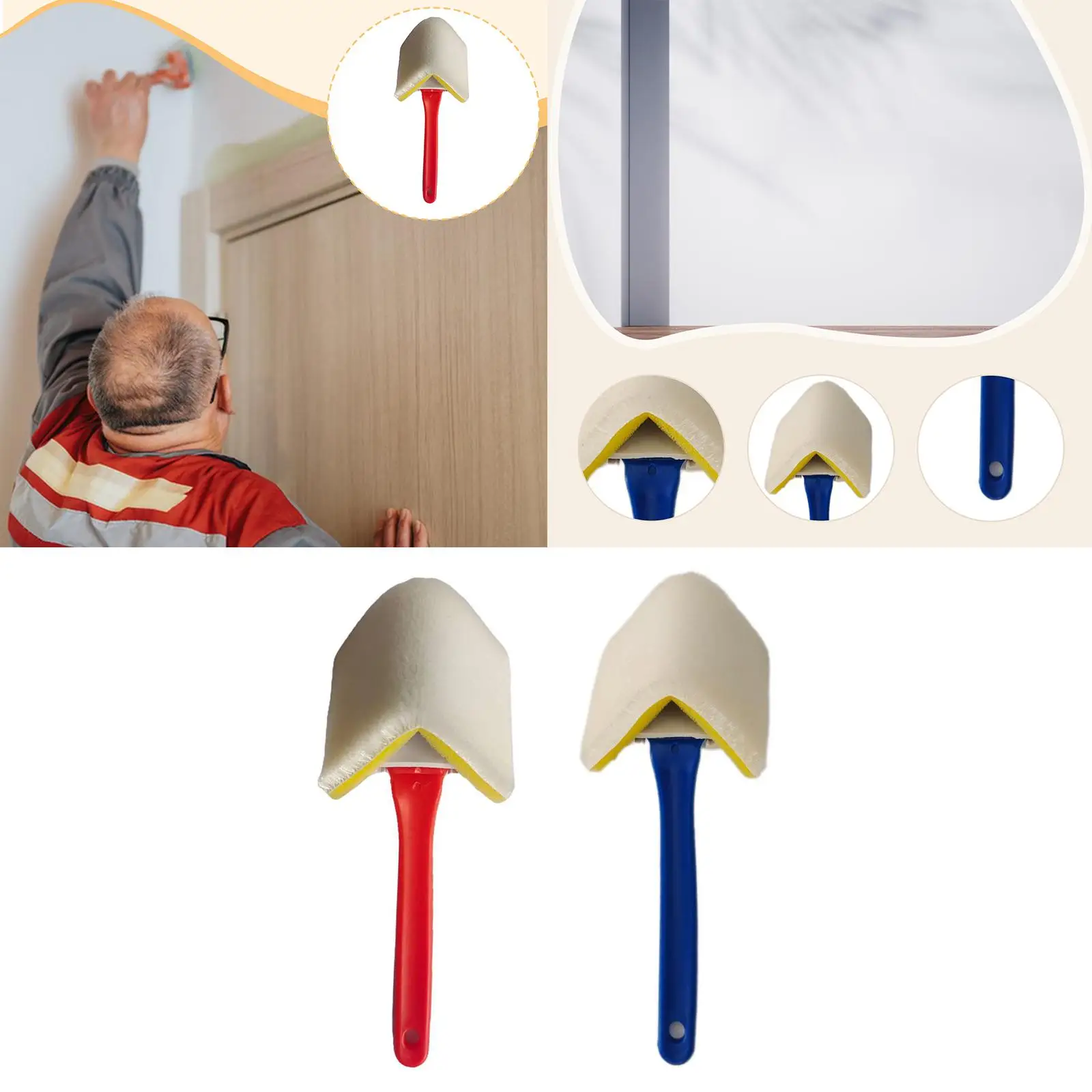 ملحقات فرشاة الرسم الزاوية المصنوعة من النايلون مقاس 1 بوصة للمناطق الصغيرة الاحترافية