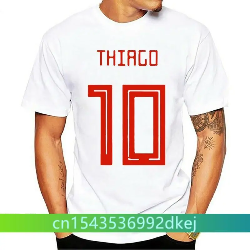 

2018 модная футболка Thiago 10 2, Мужская футболка, 100% хлопок