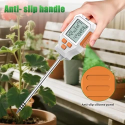 Medidor de pH y humedad del suelo con pantalla LCD – Jardinería