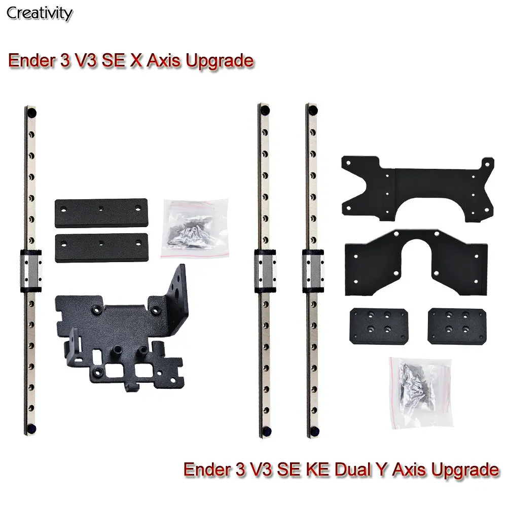 

New Upgrade Dual Y axis Rail Fit Ender-3 v3 se MGN9H 300mm X-aixs Linear Guide For ender 3 v3 se 3D Printer Machine Accessories