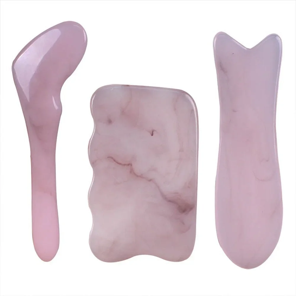 Raspador de masaje de raspado de resina Guasha, masajeador para acupuntura facial, tablero corporal, acupuntura facial, cuidado de los ojos, SPA Gua Sha, herramienta de masaje