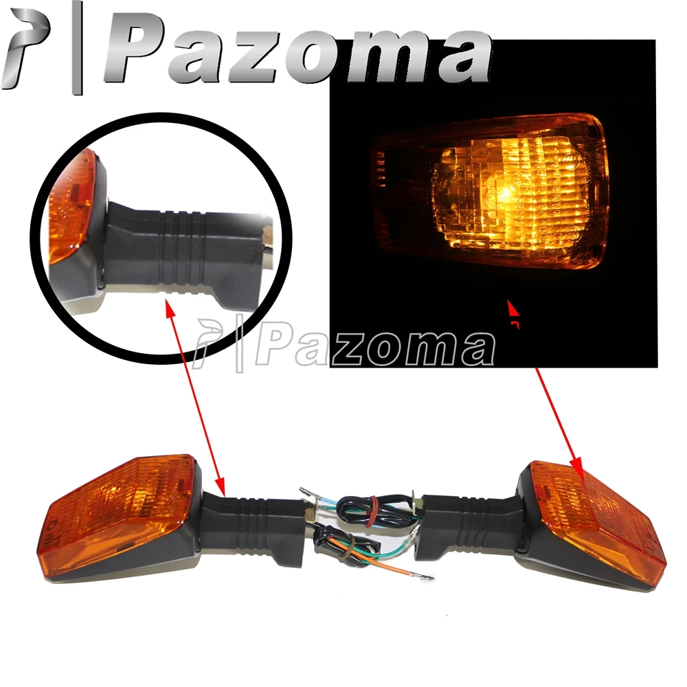 1 Pair Motorcycle Front&Rear Turn Signal Lamps Amber Filaments E3 Emark Blinker Indicators Signals Light Lighting For MZ ETZ 251