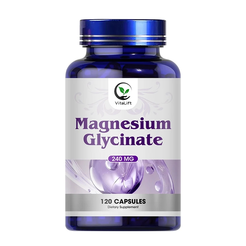 

Magnesium Glycinate Capsules 240mg, High Absorption Magnesium, Non-GMO & Non Gluten, Supports Nerve, Muscle, Bone & Heart Health