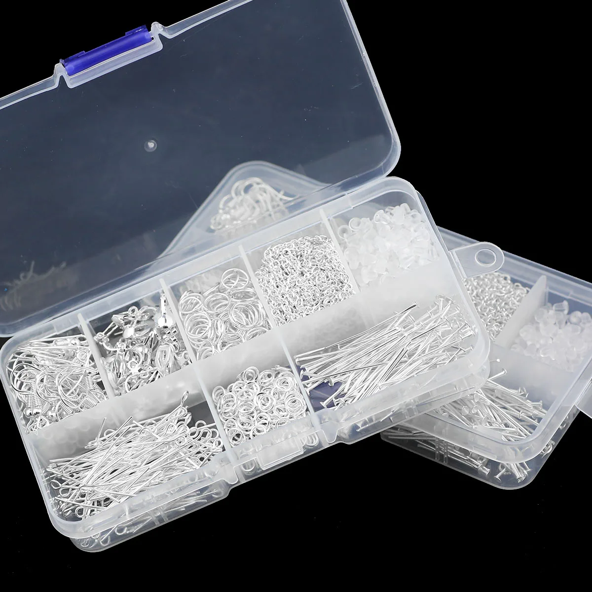 

WLYeeS 380pcs/box Silvery Color Metal For Jewellery Making Kit Bracelets Pendant Necklace DIY Earrings Accessories Finding