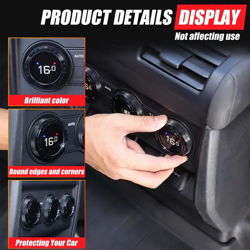 

Набор из 3 предметов из алюминиевого сплава для Land Rover Defender 90 110 130 2020+, крышка ручки громкости заднего кондиционера автомобиля, автомобильные аксессуары