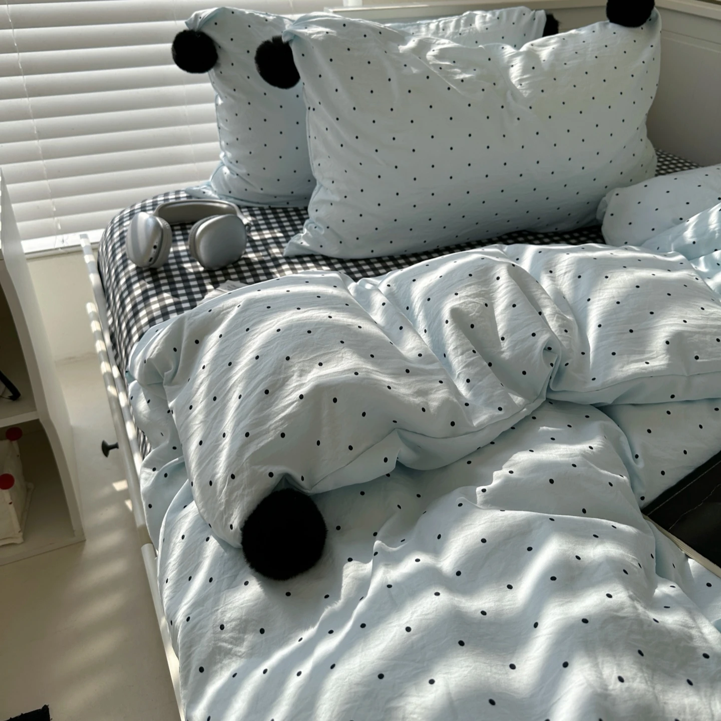 Lime Dream Salted Caramel Bedding Set for Students Simple Style Four-Piece Sheet Cover Duvet Cover Bed Canopy Single Girl Heart