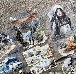 1 Loop NEVERLAND Vintage Nature Mountain Camp Girl Washi PET Tape Planner DIY Card Making Scrapbooking Plan Decorative Sticker