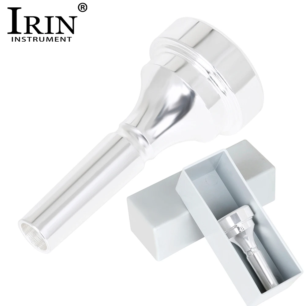 IRIN Professional 4B Cornet Mouthpiece Brass Silver Plated Bb Cornet Mouthpiece Brass Musical Instrument Parts & Accessories