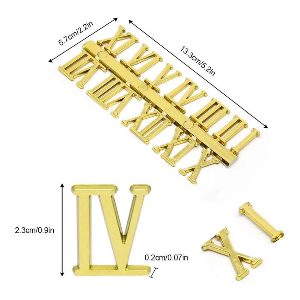 Número árabe Relógio de parede com numerais, Número e Número Romano, Placa Digital, Creative DIY Acessórios, Substituição