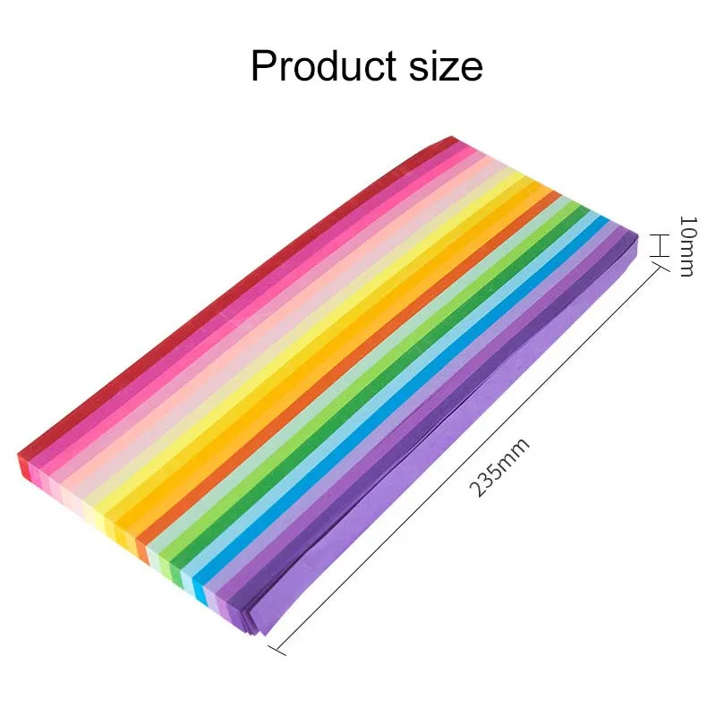 540PCS Star Folding Strips – Vibrant Rainbow, Soft Pastel & Rich Gradient Tones Origami Art Crafting Supplies Gift Wrapping TMZ