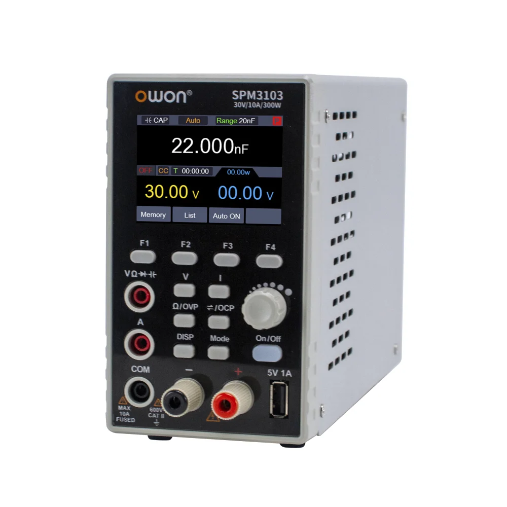 New OWON SPM DC Power Supply Multimeter 2-in-1 30V/60V 5A/10A 1CH CV CC Regulated Power Source 4 1/2 Digital Multimeter