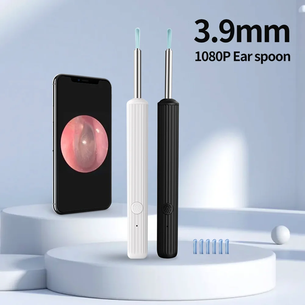 WIFI Digital Otoscope Ear Camera 1080P 3.9mm Ear Cleaning Inspection Camera Ear Wax Removal Tools for IPhone Android