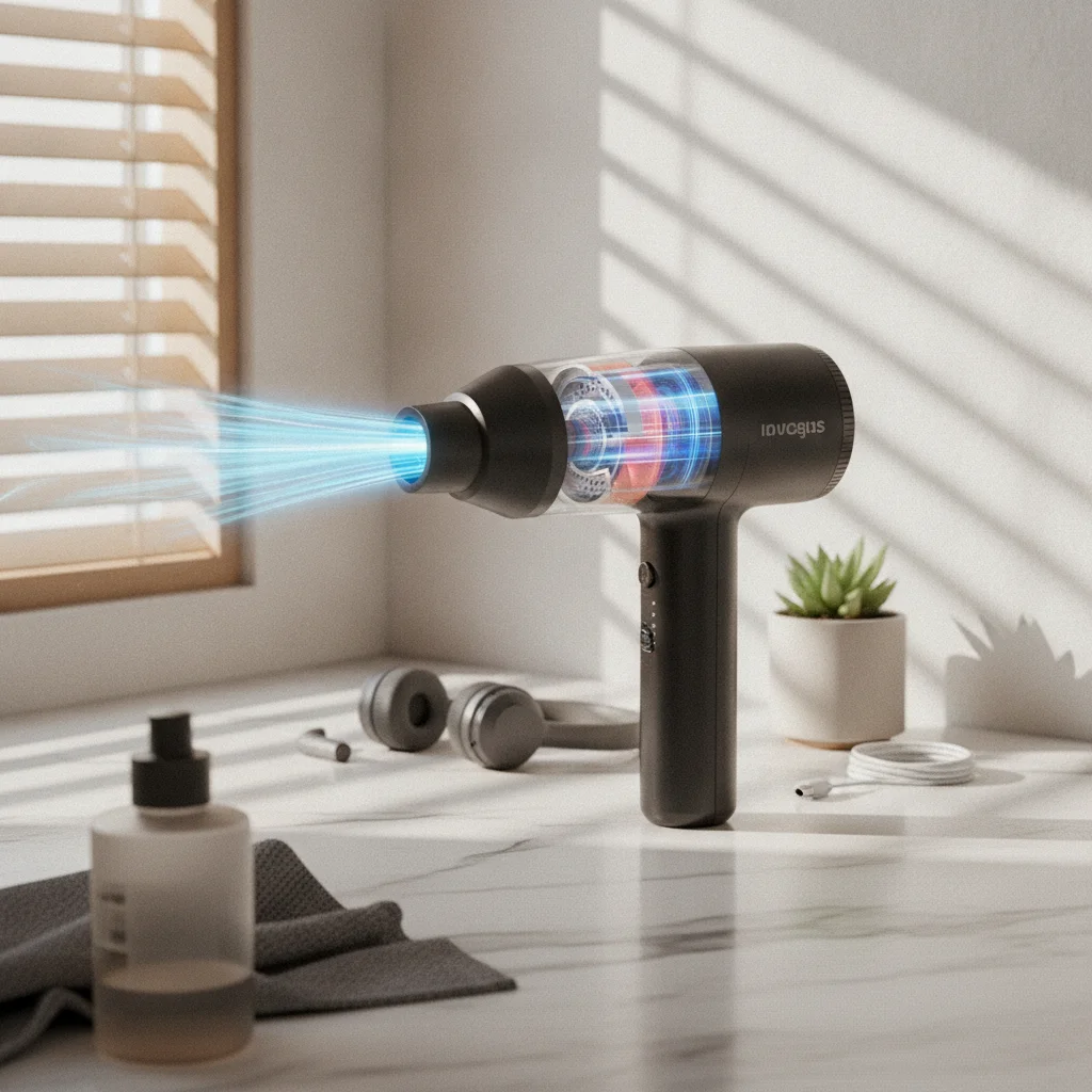 Cordless Air Duster USB-C Handheld Air Duster Compact Long-Lasting for Keyboard, Car