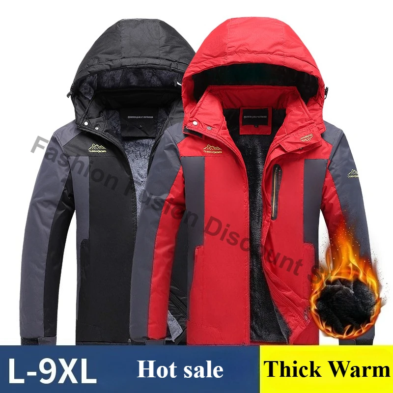 

Winter Parka Men Windbreak Plus Thick Warm Windproof Fur Coats Male Military Hooded Anorak Jackets Men's Winter Jackets
