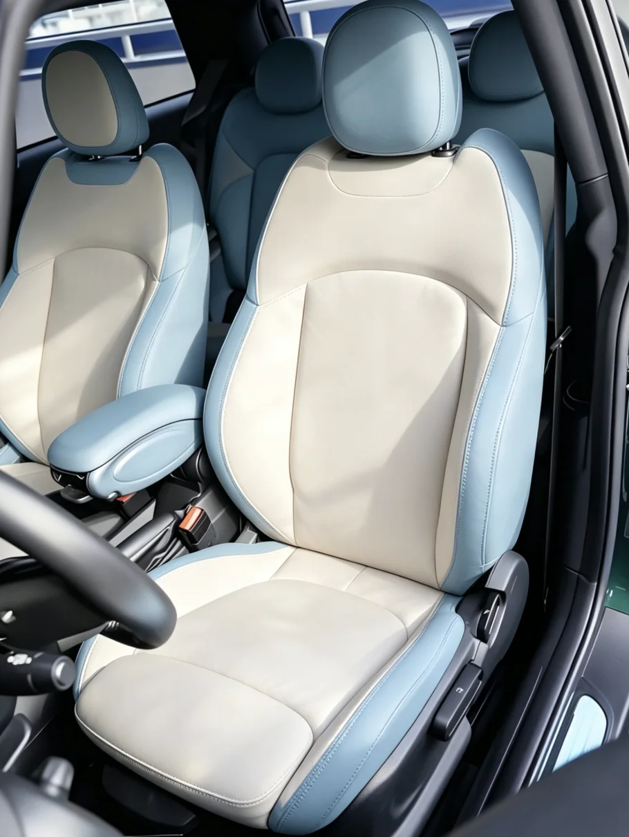 Für Mini Countryman F60 Maßgefertigte Autositzbezüge Luxuriöses Nappaleder 100% Passgenau Innenraumzubehör 360 ° Vollständige Abdeckung – Detail 6