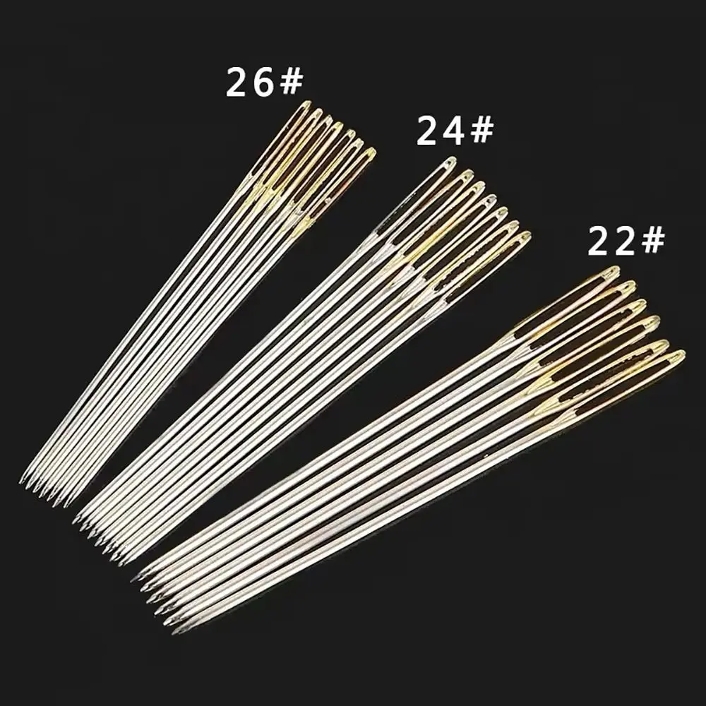 100Pcs New Multi-size Sewing Needle 22/24/26# Stainless Steel Cross Stitch Needle DIY Tail Embroidery Fabric Craft Tool