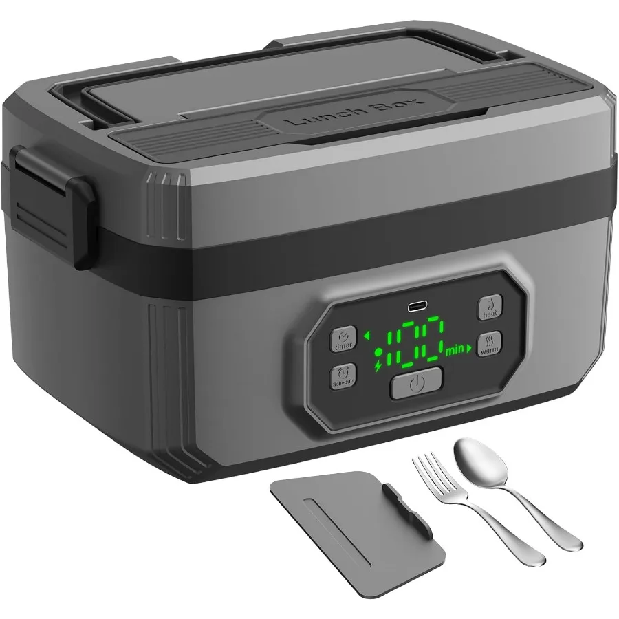 

Cordless Electric Lunch Box for Adults, 24000mAh Self-Heating lunch Box & 1.6L Portable Food Warmer with Automatic Heating, Heat