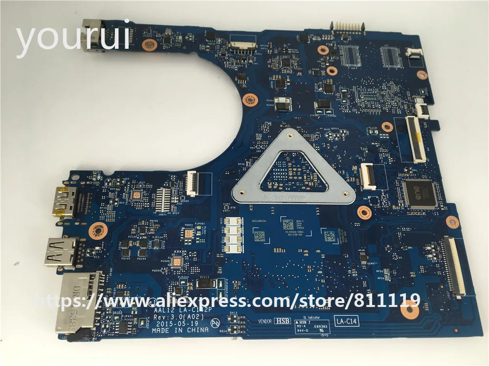 

For Dell Inspiron 5455 5555 Laptop Motherboard With A8-7410U CPU AAL12 LA-C142P DDR3 CN-01N0C6 01N0C6
