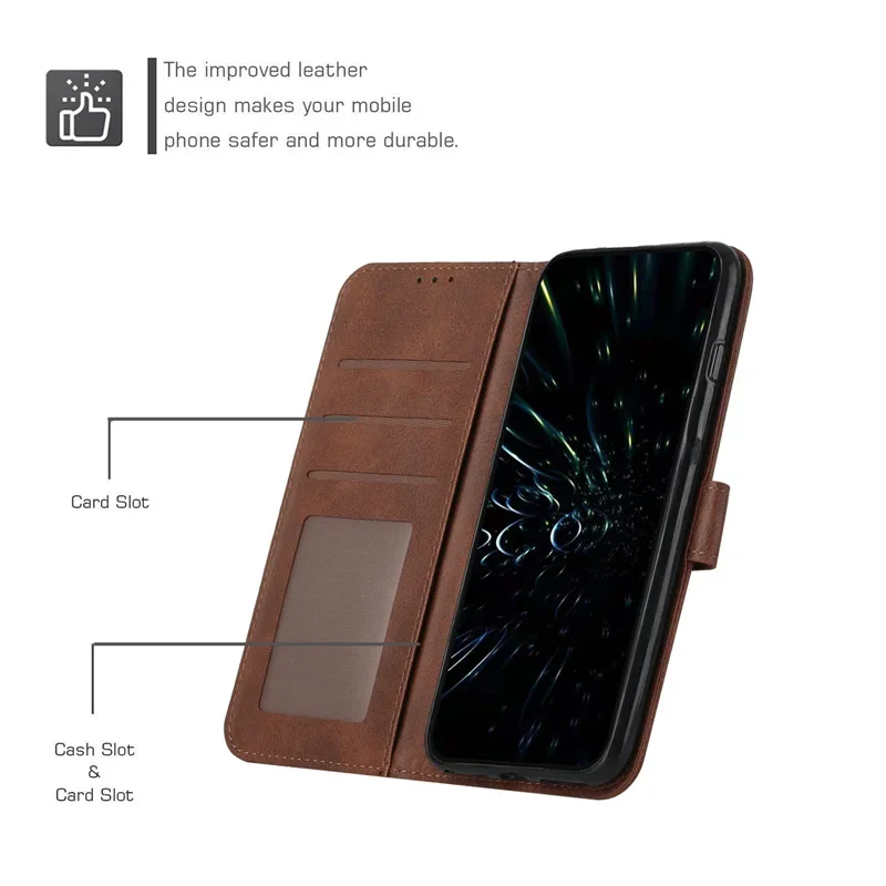 Etui z klapką na telefon Oppo A5 Pro Etui z klapką na telefon Oppo A5 Pro A5Pro A3 Pro A3X A80 A40 A60 Skórzane etui ochronne na telefon — zdjęcie produktu 5