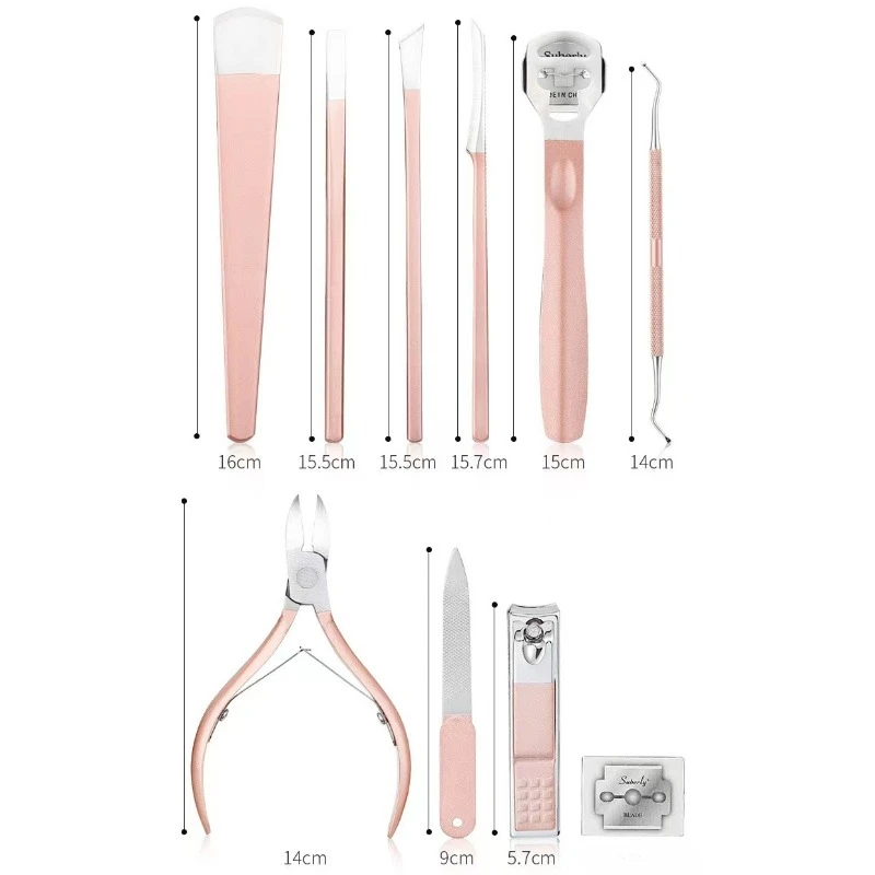 Strumenti professionali per coltelli per Pedicure Kit per la cura dei piedi rimozione della pelle morta Pedicure per unghie incarnite per strumento per piedi 10 pz/set