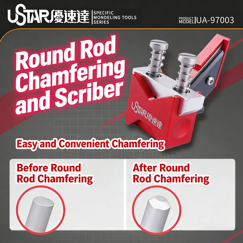 U-STAR UA-97003 Round Rod Chamfering Marking Tool 0.5-6mm Plastic Rod Model Building Hand Tool