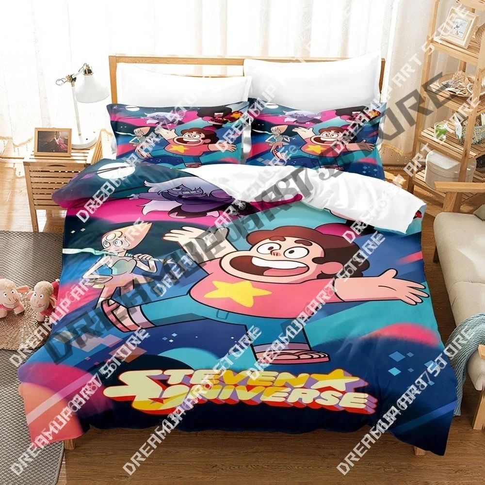

Комплект постельного белья с 3D принтом «Вселенная Стивена», односпальный, полный, королевский размер, комплект постельного белья для взрослых и детей, пододеяльник для спальни, кровать в стиле аниме
