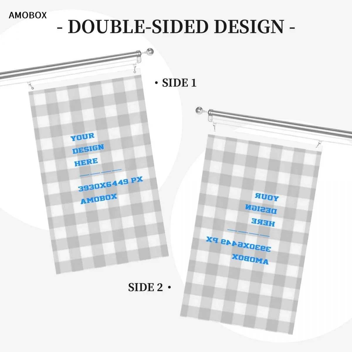 AMOBOX-Double Sided Custom Flag for Outdoors, 3x5 Ft