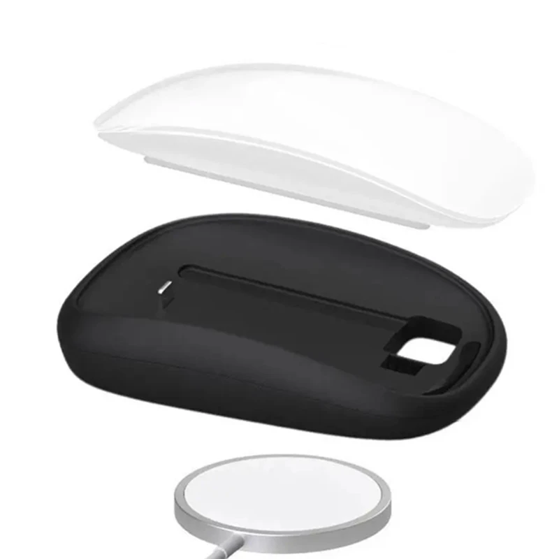 Mouse dock para apple magic mouse 2 doca de carregamento ergonômico sem fio almofada habitação altura aumentada