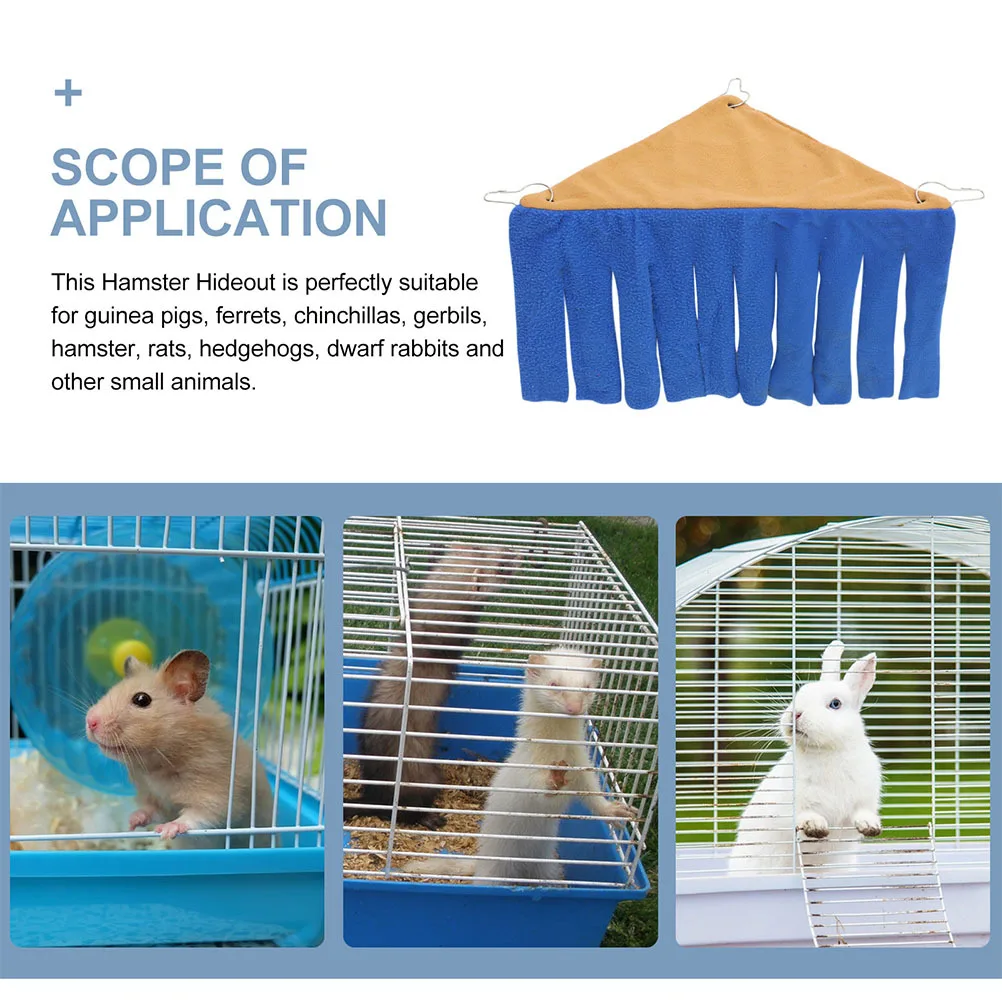 

2Pcs Small Animal Cage Corner Hideout Guinea Pig Hideaway Hamster Sleeping Tent Pet Shelter Cage Corner Hideout