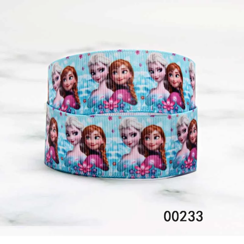 Hot Sale 25MM 38MM Princess Elsa Cinderella Printed Disney Ribbon