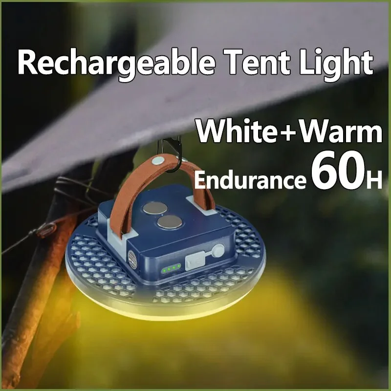 Rechargeable Camping Lights Outdoor Magnetic Suction Tent Lanterns Maintenance Emergency Lights High Light Flashlights 13500mah